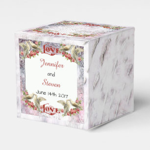 Caja Para Regalos Vintage Dove Wedding Favor Box