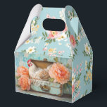 Caja Para Regalos Vintage Farmhouse Rustic Hen & Floral Easter<br><div class="desc">Celebre la Semana Santa con esta vintage caja de especialidades de una casa de campo, que presenta una bonita ilustración al descansar en una maleta rústica, rodeada de suaves flores pastel sobre un delicado fondo azul. Esta elegante caja de regalo es perfecta para las celebraciones de Semana Santa, fiestas y...</div>
