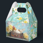 Caja Para Regalos Vintage Farmhouse Rustic Hen & Floral Easter<br><div class="desc">Celebre la Semana Santa con esta vintage caja de especialidades de una casa de campo, que presenta una bonita ilustración al descansar en una maleta rústica, rodeada de suaves flores pastel sobre un delicado fondo azul. Esta elegante caja de regalo es perfecta para las celebraciones de Semana Santa, fiestas y...</div>