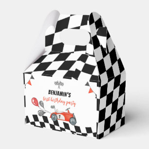 Caja Para Regalos Vintage Fast One Race Car Birday Party Favor Box