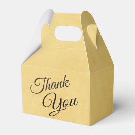 Caja Para Regalos Vintage Gracias Oro Amarillo Y Negro