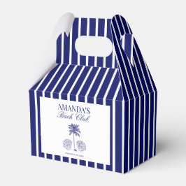 Caja Para Regalos Vintage Modern Navy Beach Bachelorette Club