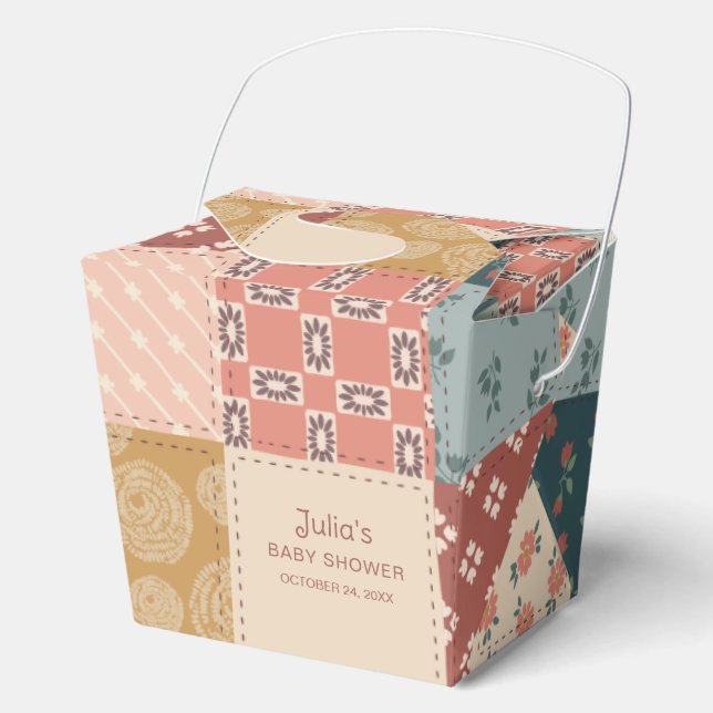 Caja Para Regalos Vintage Quilt Favor Box (Anverso)