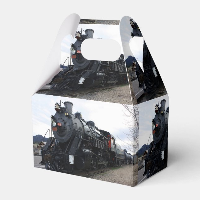 Caja Para Regalos Vintage Railroad Steam Train (Front Side)