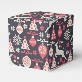 Caja Para Regalos Vintage Retro Navidad vacaciones