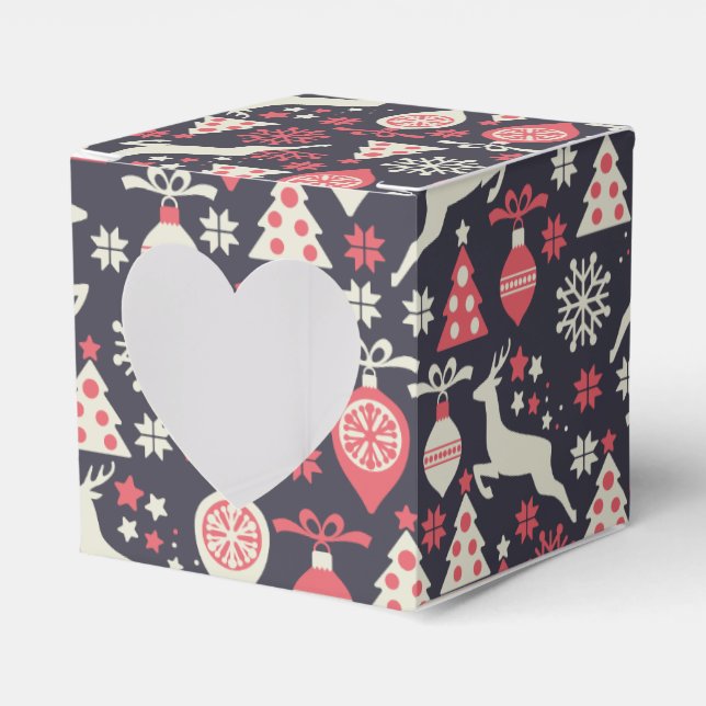 Caja Para Regalos Vintage Retro Navidad vacaciones (Anverso)