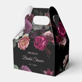 Caja Para Regalos Vintage Roses Black Background Bridal Shower