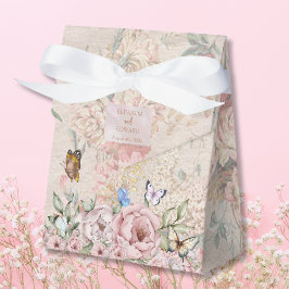Caja Para Regalos Vintage Rubor Peony Wedding Favor Box