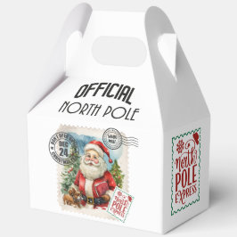 Caja Para Regalos Vintage Santa Claus Stamp Paper Favorito Box