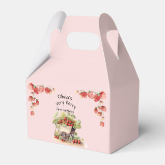 Caja Para Regalos Vintage Strawberry Berry Primer Fiesta de cumpleañ