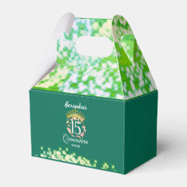 Caja Para Regalos Vintage verde sabio Boho Quinceañera Favor español