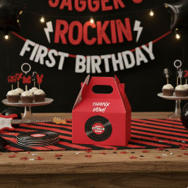 Caja Para Regalos Vinyl Record Rock and Roll Birthday Red Gable
