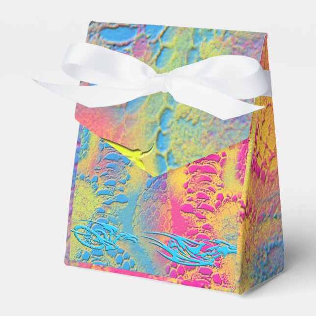 Caja Para Regalos VIOLET LACE - Digital - Arte Fractal - (Front Side)
