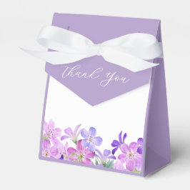 Caja Para Regalos Violeta Geranio Floral Desayuno Nupcial 