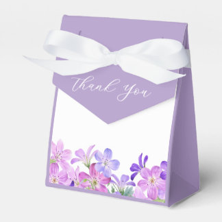 Caja Para Regalos Violeta Geranio Floral Desayuno Nupcial 