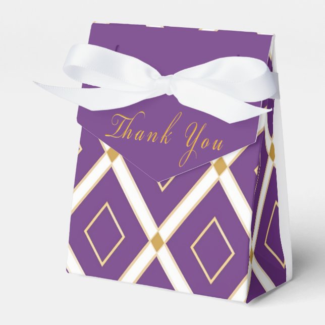 Caja Para Regalos Violeta Morado Tendencia Dinámico Patrón (Front Side)