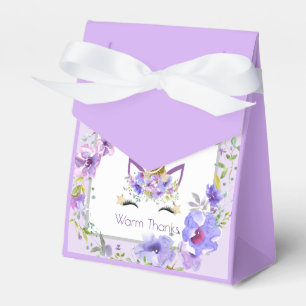 Caja Para Regalos Violetas frescas Fiesta de cumpleaños de Unicorn