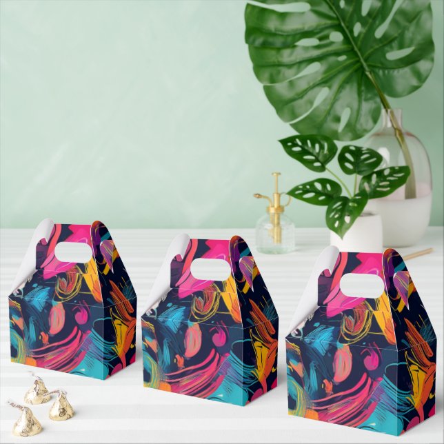 Caja Para Regalos Vívido graffiti de salpicaduras caóticas (Múltiple)
