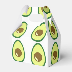 Caja Para Regalos Vocado verde rebanado sobre blanco