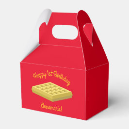 Caja Para Regalos Waffle Cute Breakfast Brunch Niños 1er cumpleaños