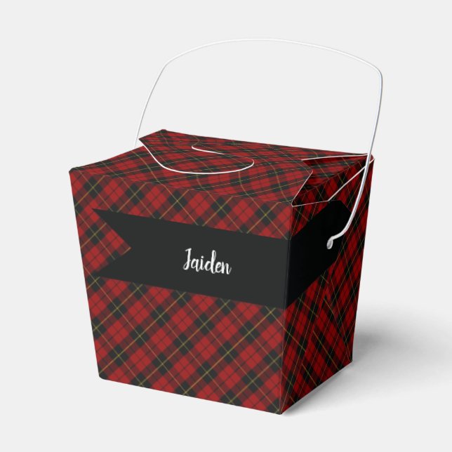 Caja Para Regalos Wallace Tartan Scottish Clan Plaid Pattern (Front Side)
