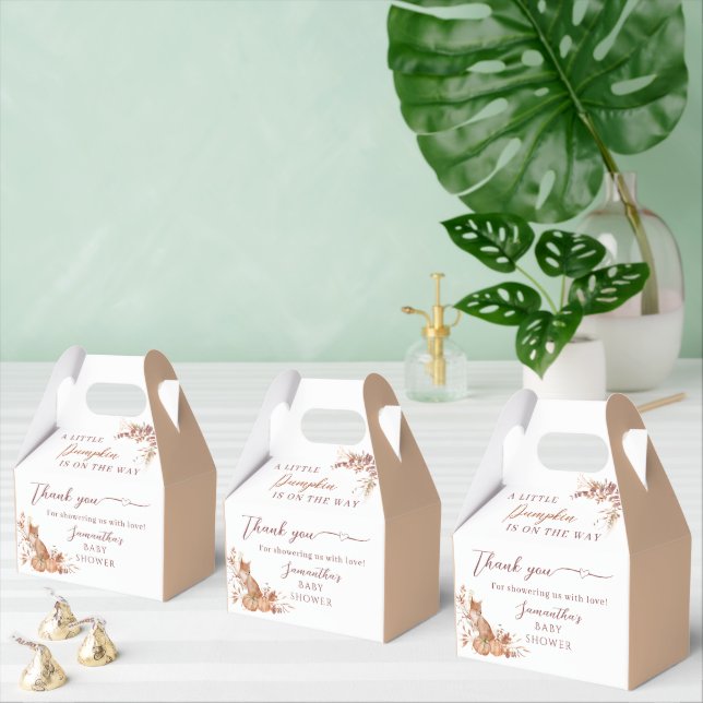 Caja Para Regalos Warm Woodland Fox Pumpkin Thank You (Múltiple)