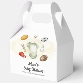 Caja Para Regalos Watercolor All Star Sports bodysuit Baby Shower
