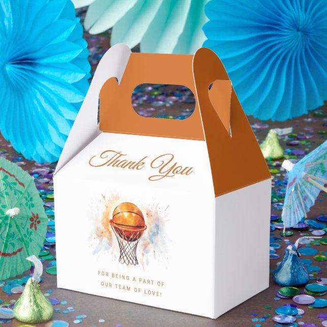Caja Para Regalos Watercolor Basketball Baby Shower (Fiesta)