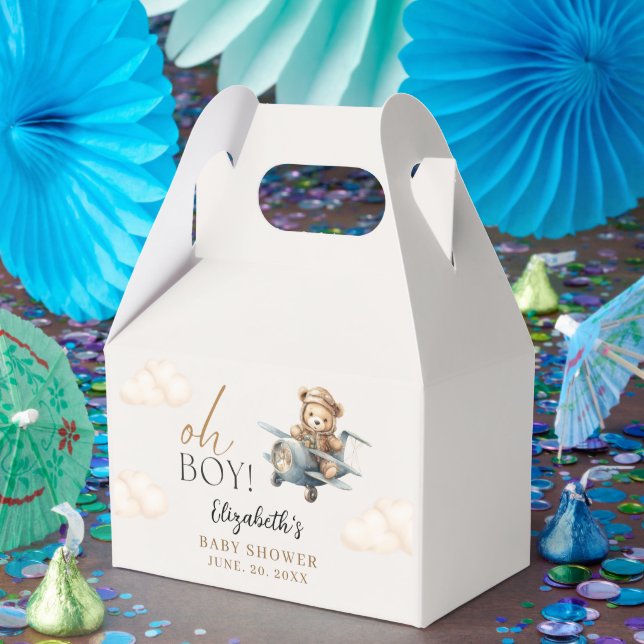 Caja Para Regalos Watercolor Bear Baby Shower party (Fiesta)