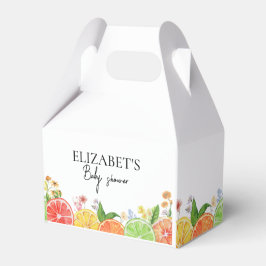 Caja Para Regalos Watercolor Citrus Little Cutie Baby Shower