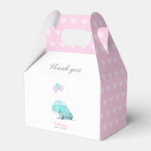 Watercolor Cute Car Baby Shower Chica Favor Box 🎈