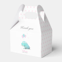 Watercolor Cute Car Baby Shower Chica Favor Box 🎈
