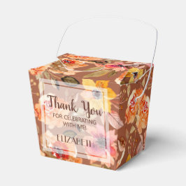 Caja Para Regalos Watercolor Fall Floral Bridal Shower
