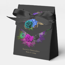 Caja Para Regalos Watercolor Floral Mardi Gras Quinceañera