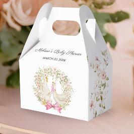 Caja Para Regalos Watercolor Goose Chica Flowers Baby Shower