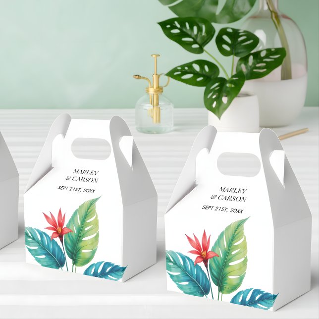 Caja Para Regalos Watercolor Greenery Boda Jardín Botánico (Subido por el creador)