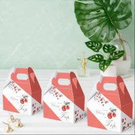 Caja Para Regalos Watercolor Heart Floral Cherry On Top Baby Shower