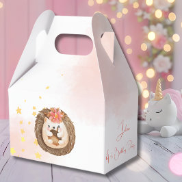 Caja Para Regalos Watercolor hedgehog Kids Birthday Favor Box