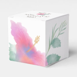 Caja Para Regalos Watercolor Hibiscus Maui Boda