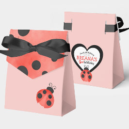 Caja Para Regalos Watercolor Ladybug Birthday Treat