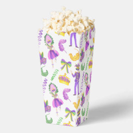 Caja Para Regalos Watercolor Mardi Gras Party