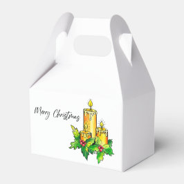 Caja Para Regalos Watercolor Merry Christmas