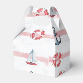 Caja Para Regalos Watercolor Nautical Boy Birday Party