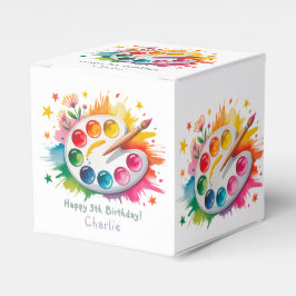 Caja Para Regalos Watercolor Paint Palette Art Fiesta de cumpleaños