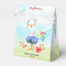 Caja Para Regalos Watercolor Rooster Baby Shower Farm