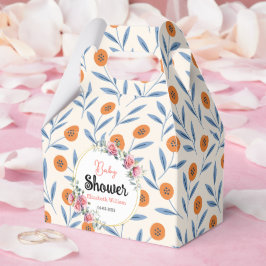 Caja Para Regalos Watercolor Roses & Eucalyptus Baby Shower