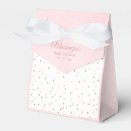 Caja Para Regalos Watercolor Rubor Rosa y Rosa Dorado Polka Dot Baby