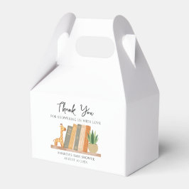 Caja Para Regalos Watercolor Script Bookshelf Baby Shower Thank You