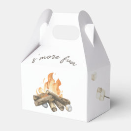 Caja Para Regalos Watercolor S'more Campfire Primer cumpleaños