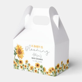 Caja Para Regalos Watercolor Sunflower Garden Floral Baby Shower